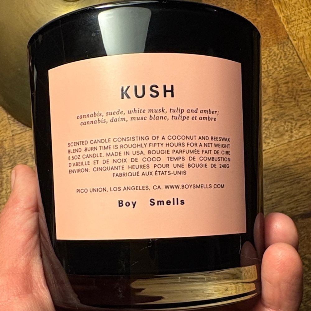 Boy Smells Kush Scented Candle - Black and Pink